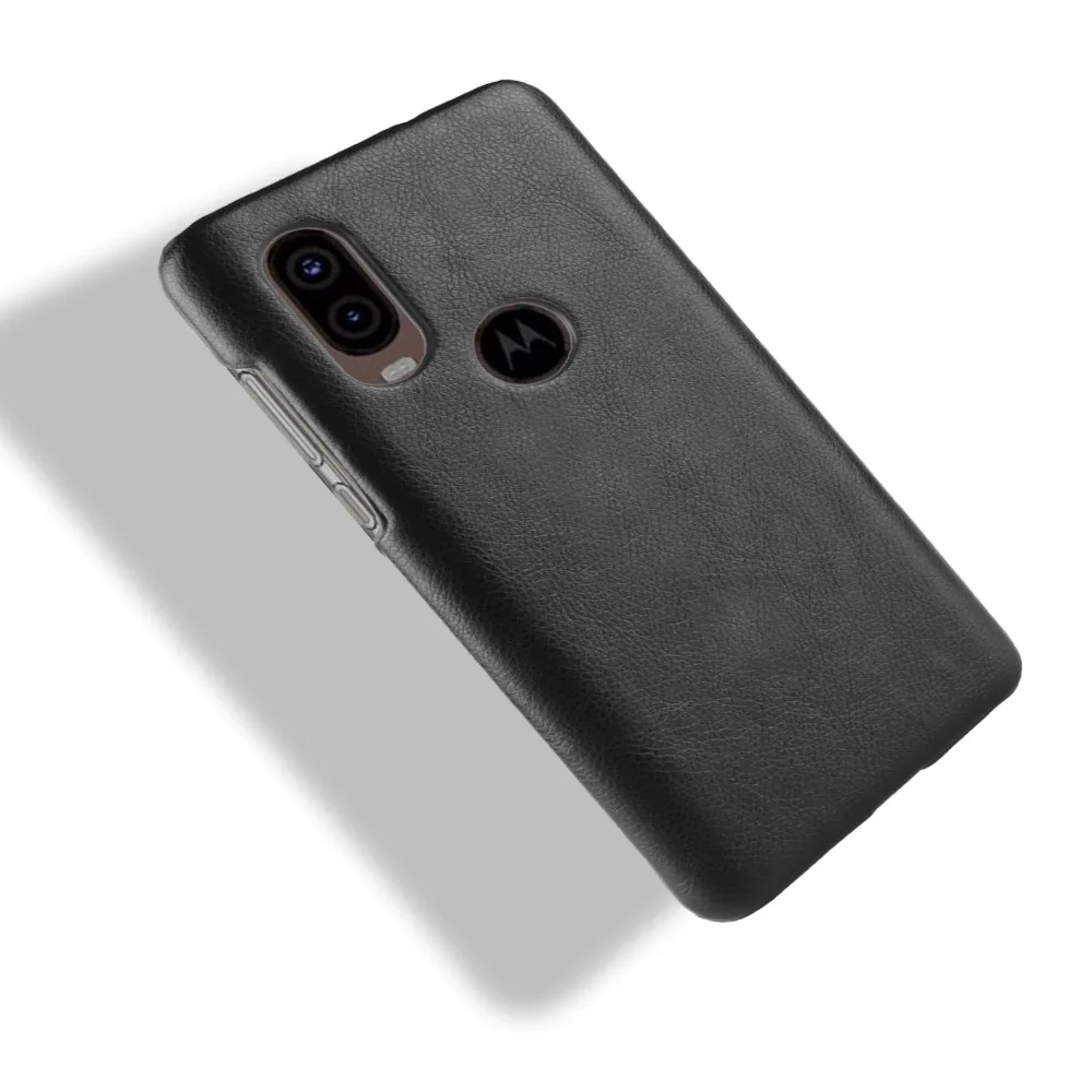 Ретро чехол для телефона из искусственной кожи с узором Личи Motorola One Vision MOTO ONE POWER