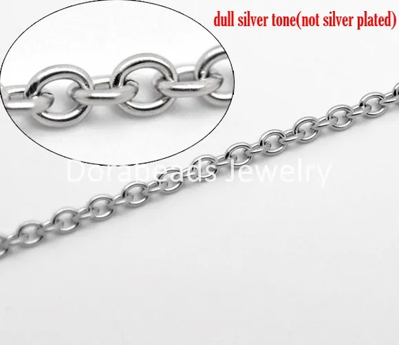 DoreenBeads Тона Серебра Ссылки Открыт Нержавеющей Стали Кабельные Приковывает