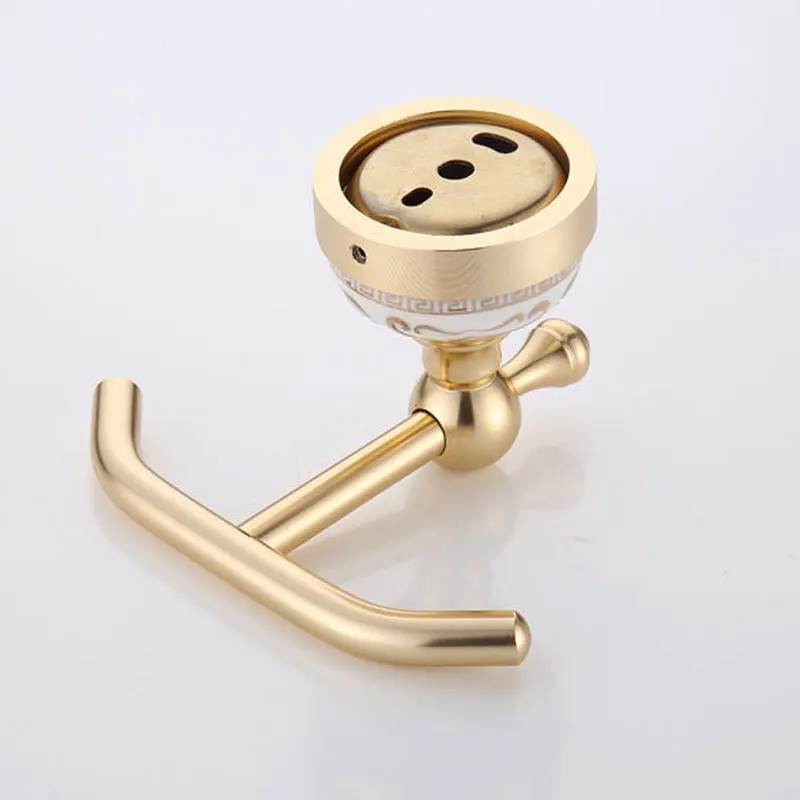 1 шт. золотистые алюминиевые вешалки для одежды|robe hook|bathroom accessorieshook towel |