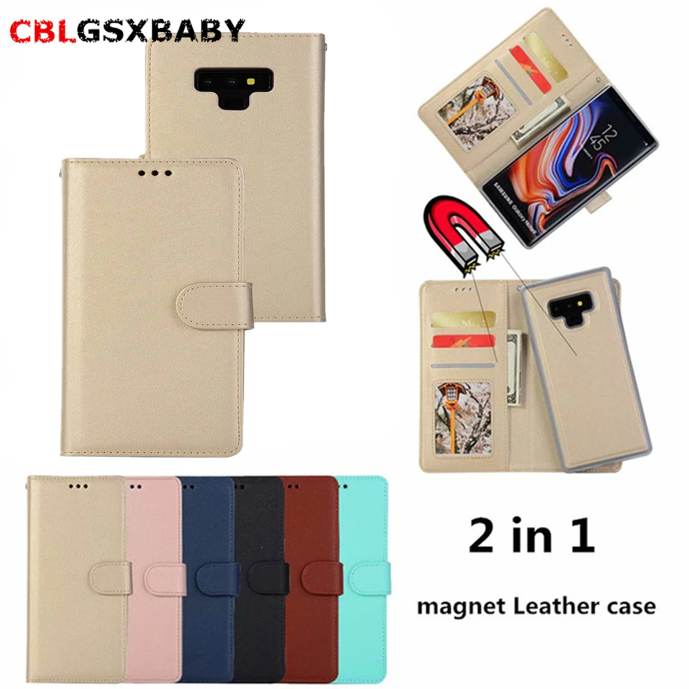 CBL 2 в 1 Магнитный съемный кожаный чехол кошелек для samsung NOTE9 A6 2018 телефона Ретро