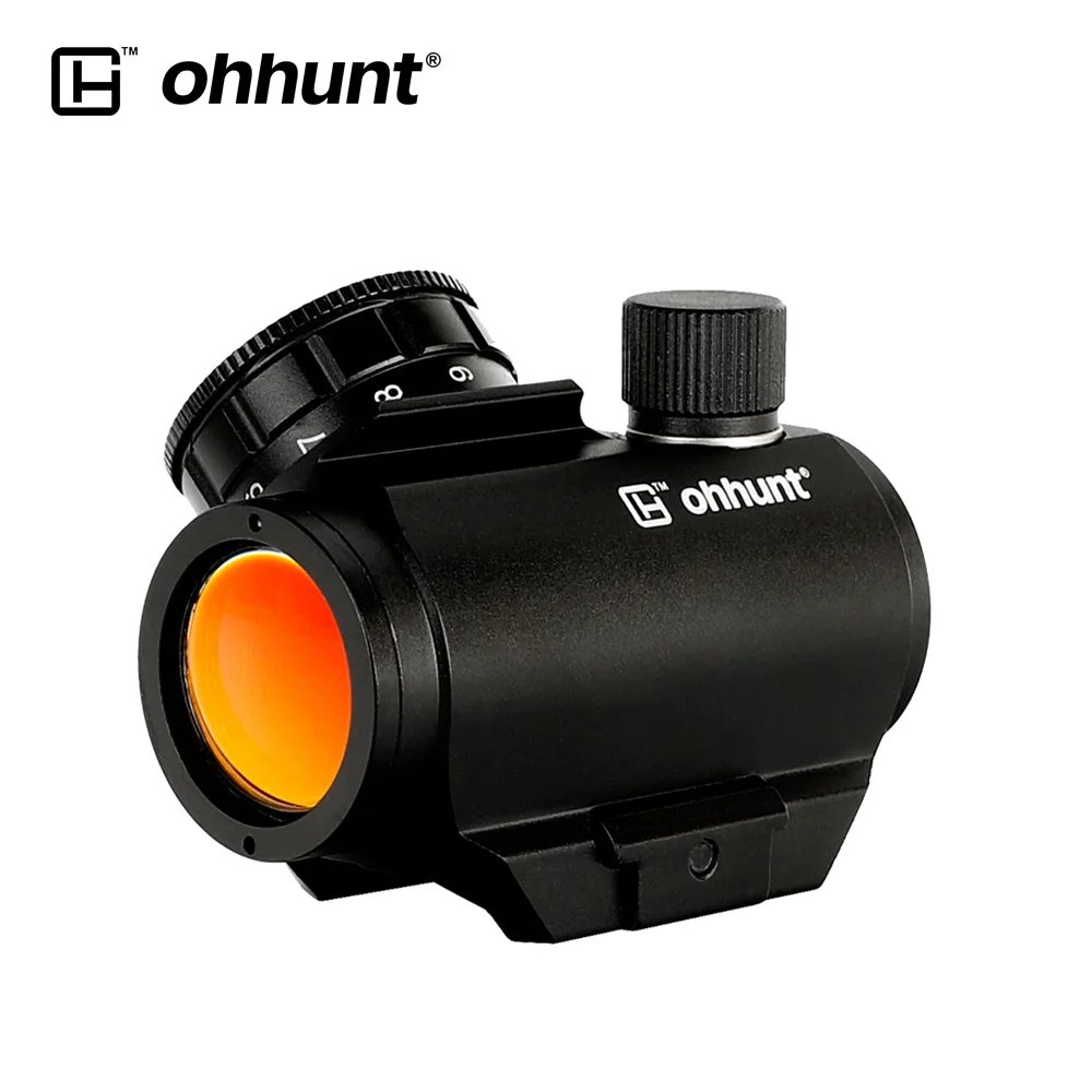 No.01 Ohhunt тактический компактный 1X21 Красный точка зрения низкая мощность 3 MOA Оптика прицел Пикатинни База с быстроразъемным подъемным креплением - Цвет: No.01