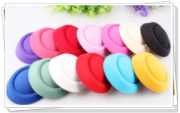

5.2"(13 CM) 13 Color Mini Top Fascinator Hats Wedding Party Hats Glitter Hats Bride DIY Hair Accessories 24Pieces/Lot