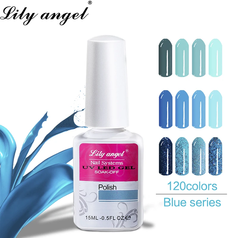 Гель лак для ногтей Lily Angel 15 мл долговечный использования со светодиодной и УФ