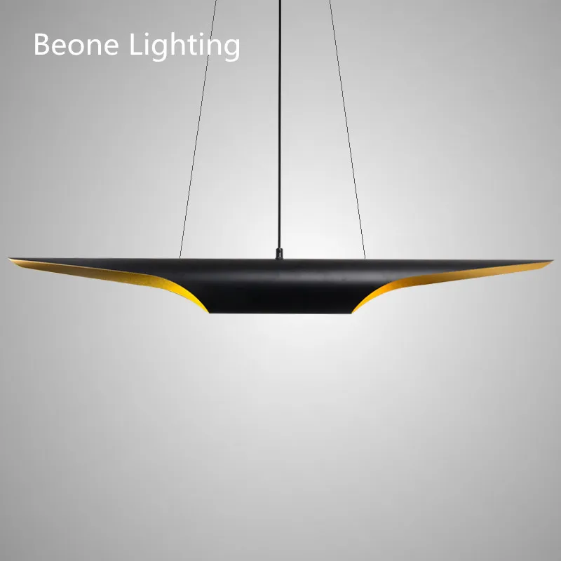 modern E27 LED Aluminium black gold Pendant Lamps Lighting light L100cm/80cm hotel project cafe loft suspension lamp | Лампы и