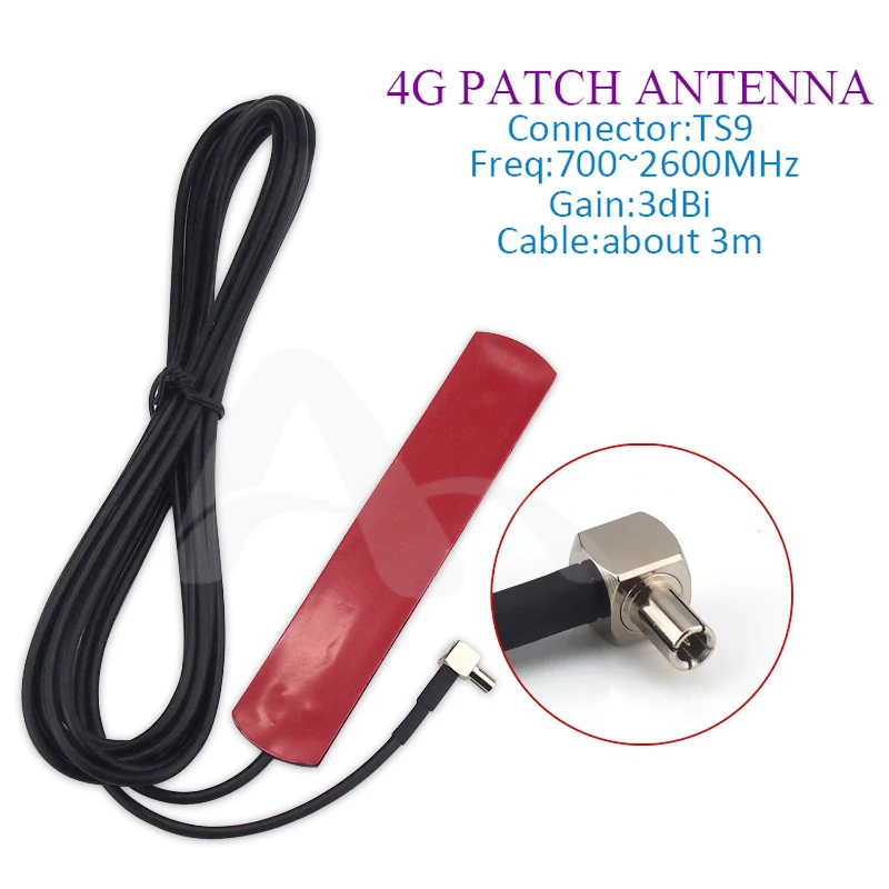 4G LTE Wi Fi антенна 3G патч 700 2600 МГц TS9 Мужская Внешняя с удлинительным кабелем 3 м для