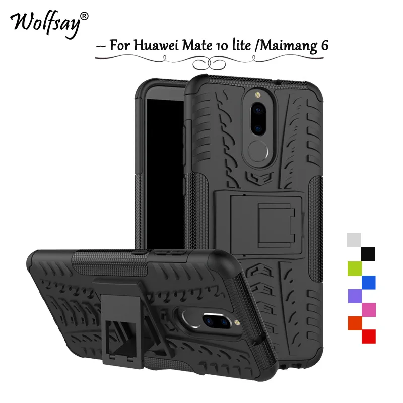 for huawei mate 10 lite case shockproof armor rubber hard phone case for huawei mate 10 lite protective cover for huawei nova 2i free global shipping