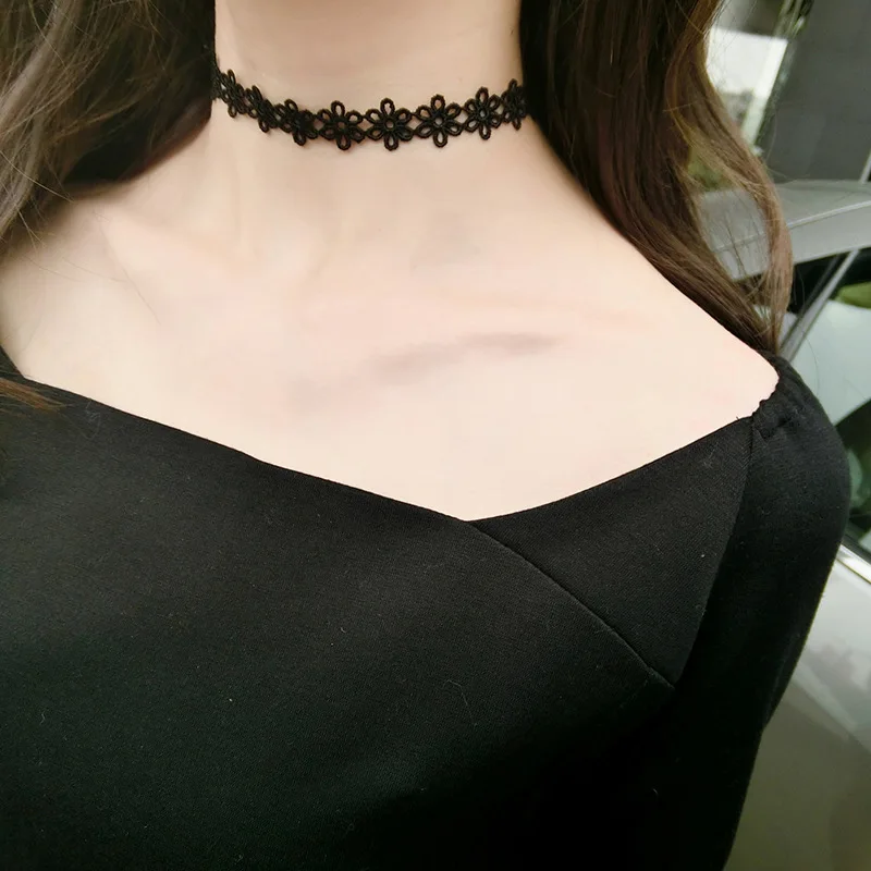 Neck Chain Lace Tattoo Fish Line Sexy Simple Star Necklace Collarbone Collar Strip Women Jewelry Accessories | Украшения и