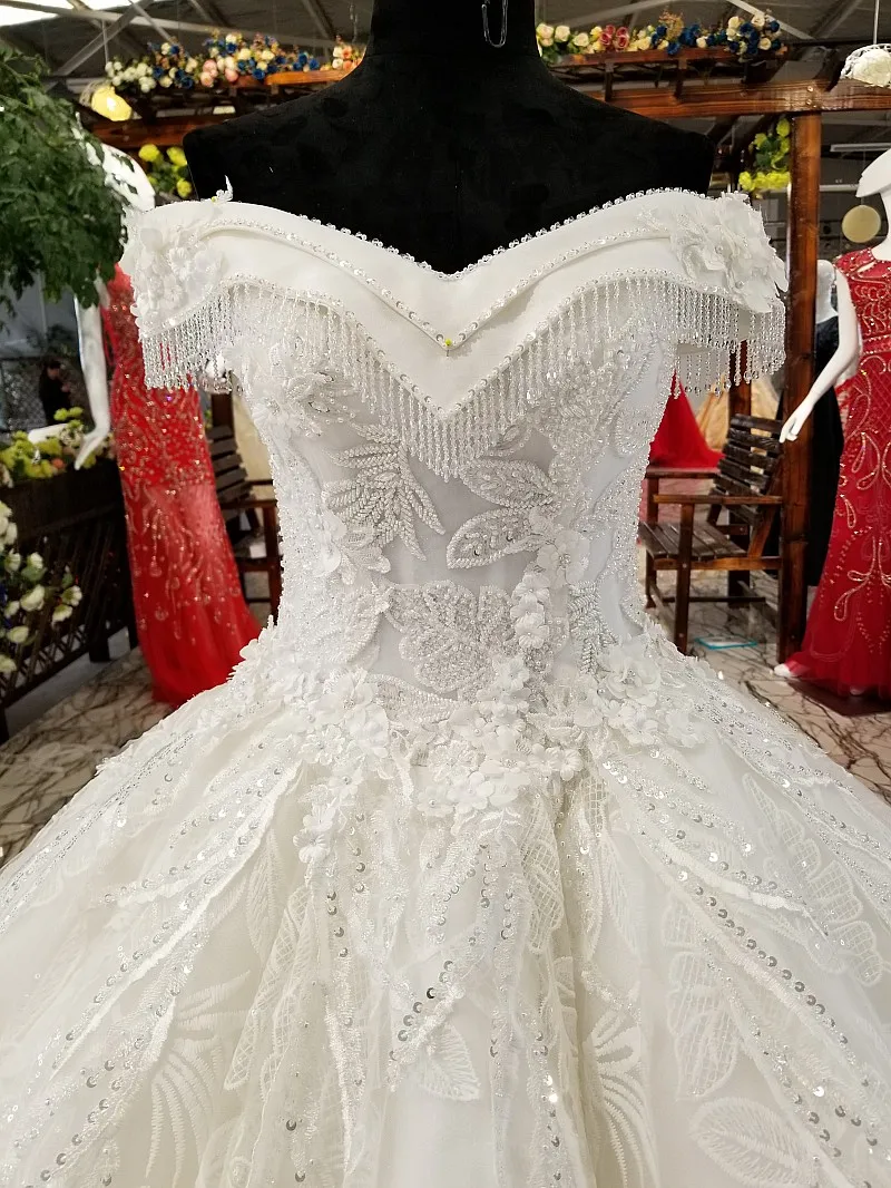 LS64212 свадебное платье кружевные цветыAliExpress Оптовая красоты люкс торжественное