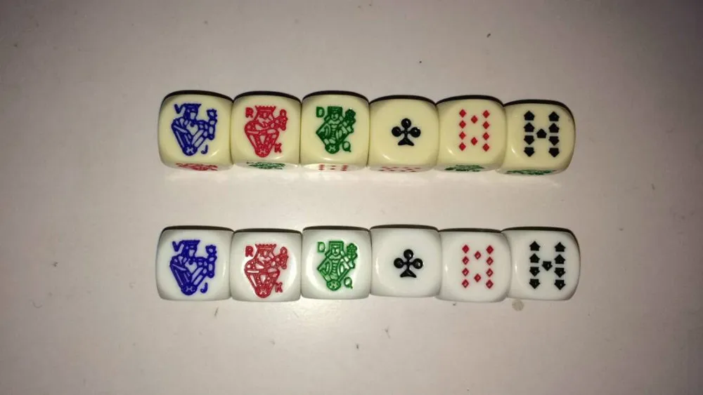 16 мм желтые зубья особенно белые акриловые игральные кости для покера филейных