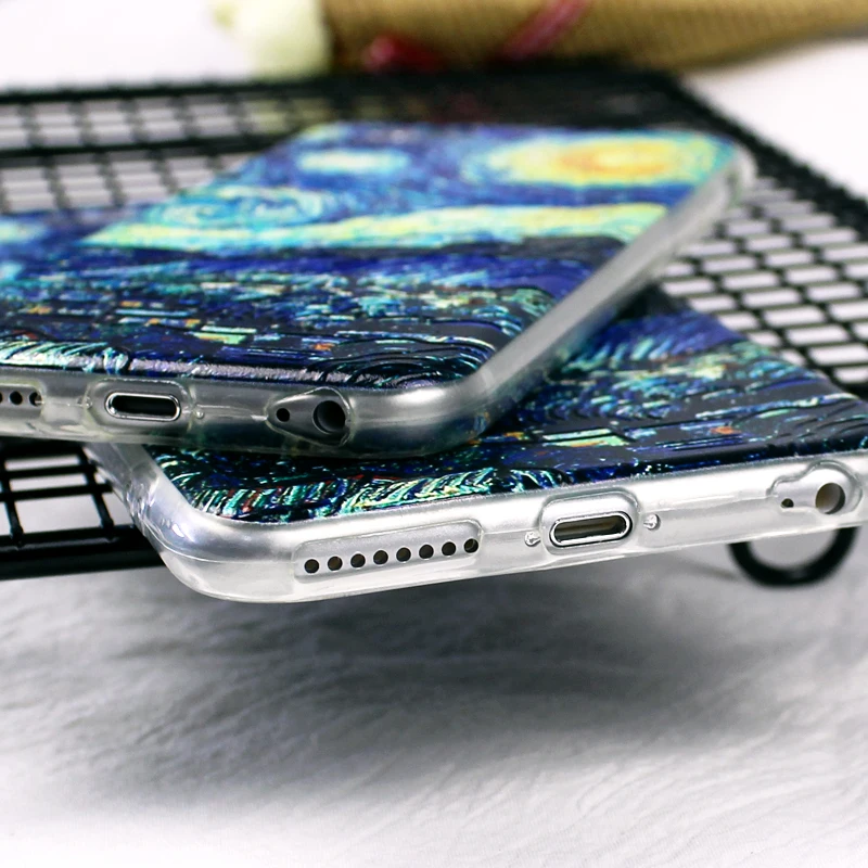 ! Защитный чехол ACCEZZ из ТПУ мягкий тонкий для Apple iphone 6/6 S/7/8 Plus с 3D рисунком|Бамперы|