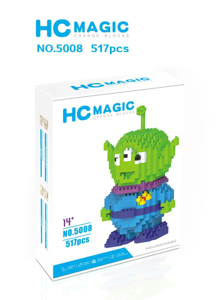 HC Magic alien DIY Мини здание нано космический человек блоки Детская игрушечная