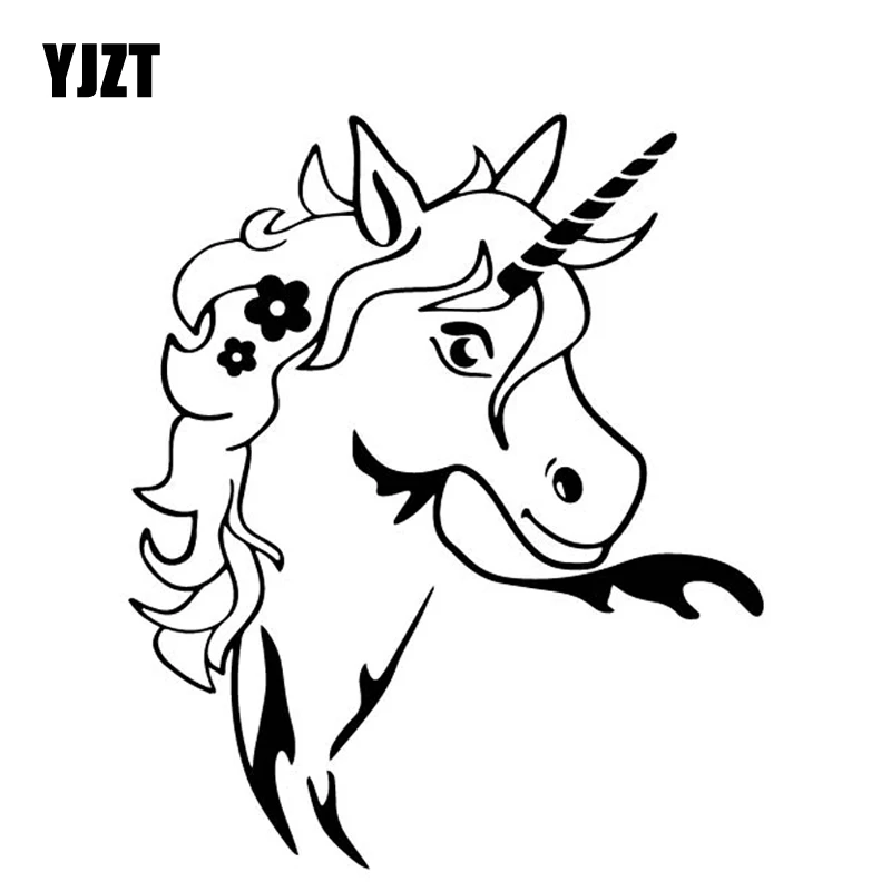 YJZT 14 2 см * 16 8 единорог мультфильм прекрасный Декор наклейки для автомобиля