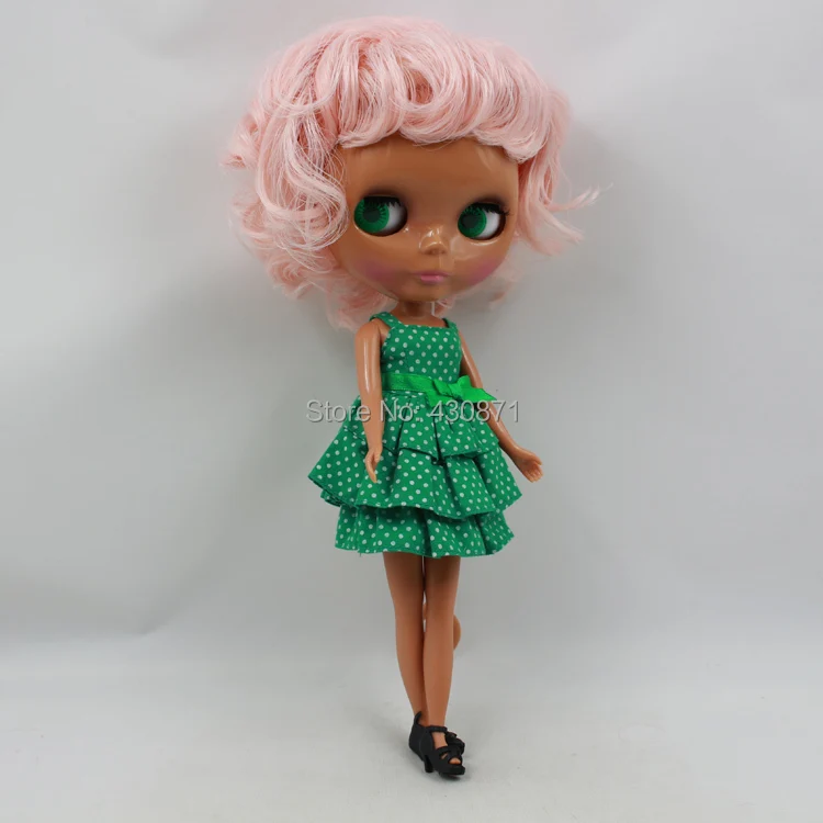 Темные куклы кожи розовые волосы (PRRS 77)|pink hair doll|doll dolldolls dolls |