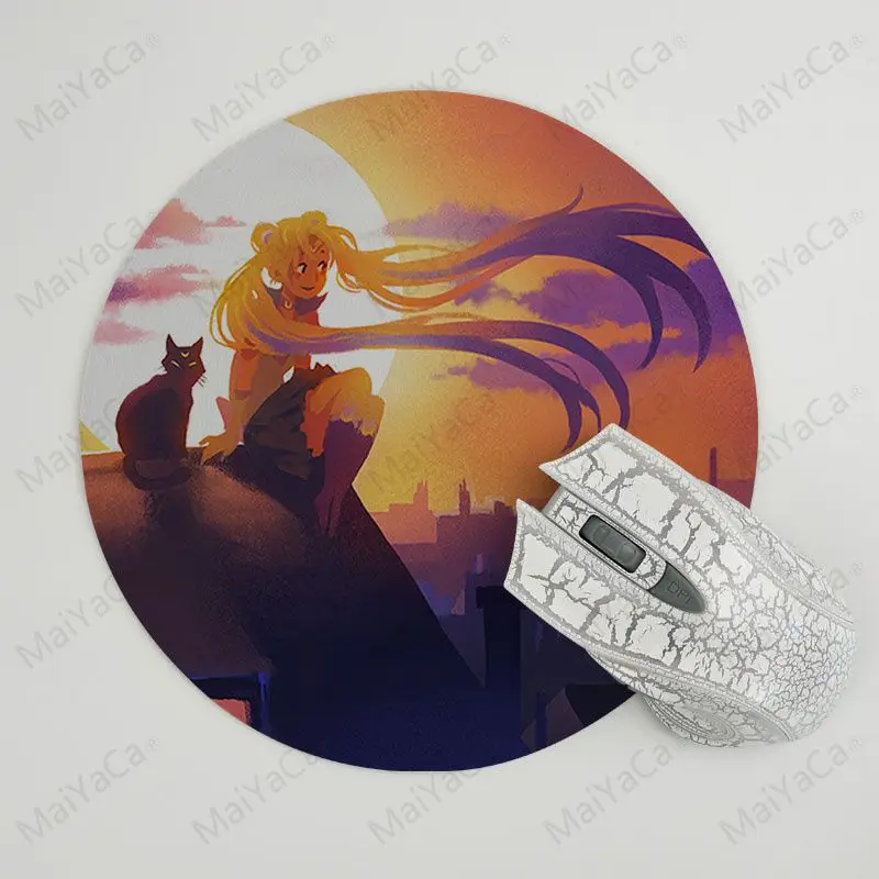 MaiYaCa sailor moon fanart силиконовый коврик для мыши игровой модный дизайн коврик для мыши