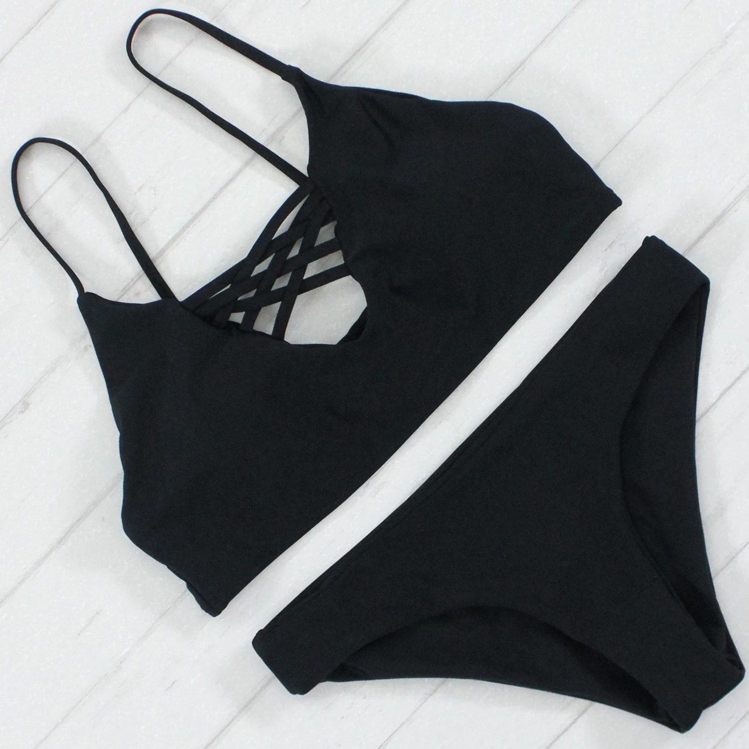 Купальник женский бандажный бикини с пуш-апом | Женская одежда