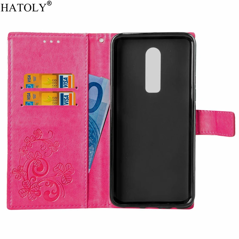 Чехол книжка HATOLY для OnePlus 6 кожаный чехол Oneplus мягкий силиконовый телефона one plus