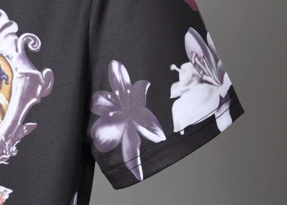 Футболка DUYOU Мужская стрейчевая хлопковая тенниска с принтом короны ангела