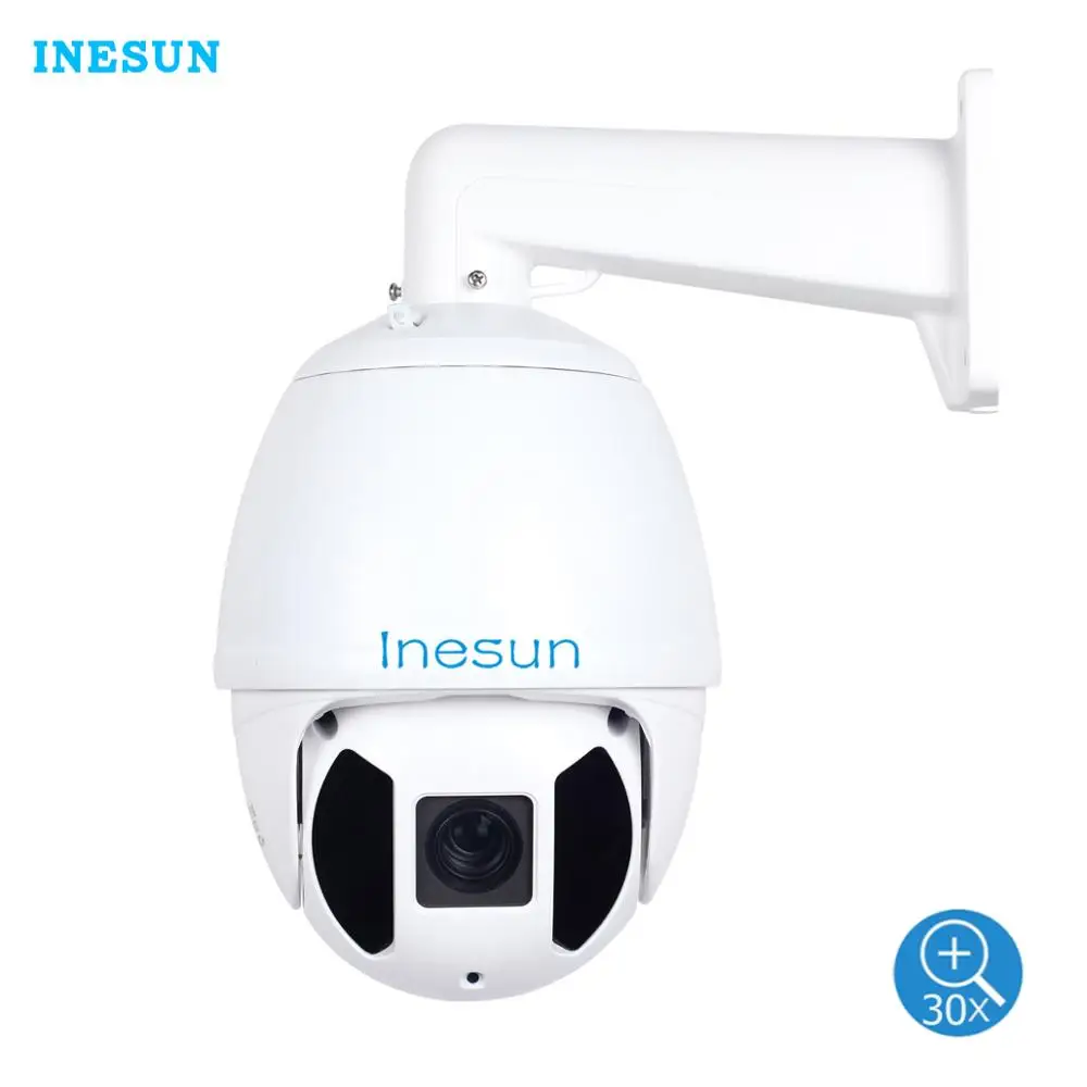 

Купольная IP-камера Inesun, уличная, PTZ, 4 МП, 5 МП, 2592x1944, 30-кратный оптический зум, 7 дюймов, футов, лазерная ИК-подсветка, ночное видение