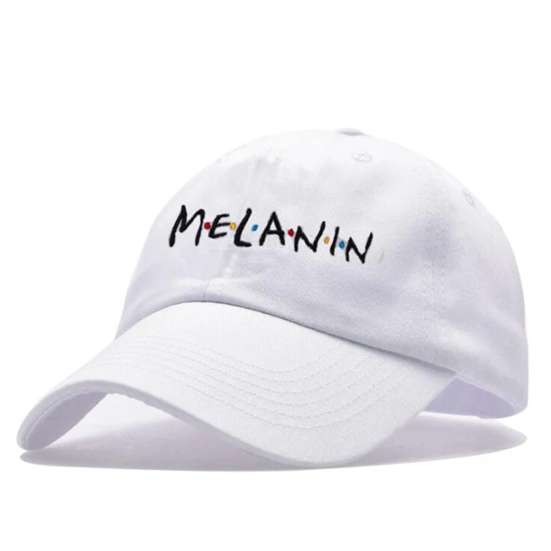 Женская бейсбольная кепка с вышитыми буквами MELANIN регулируемая бейсболка для