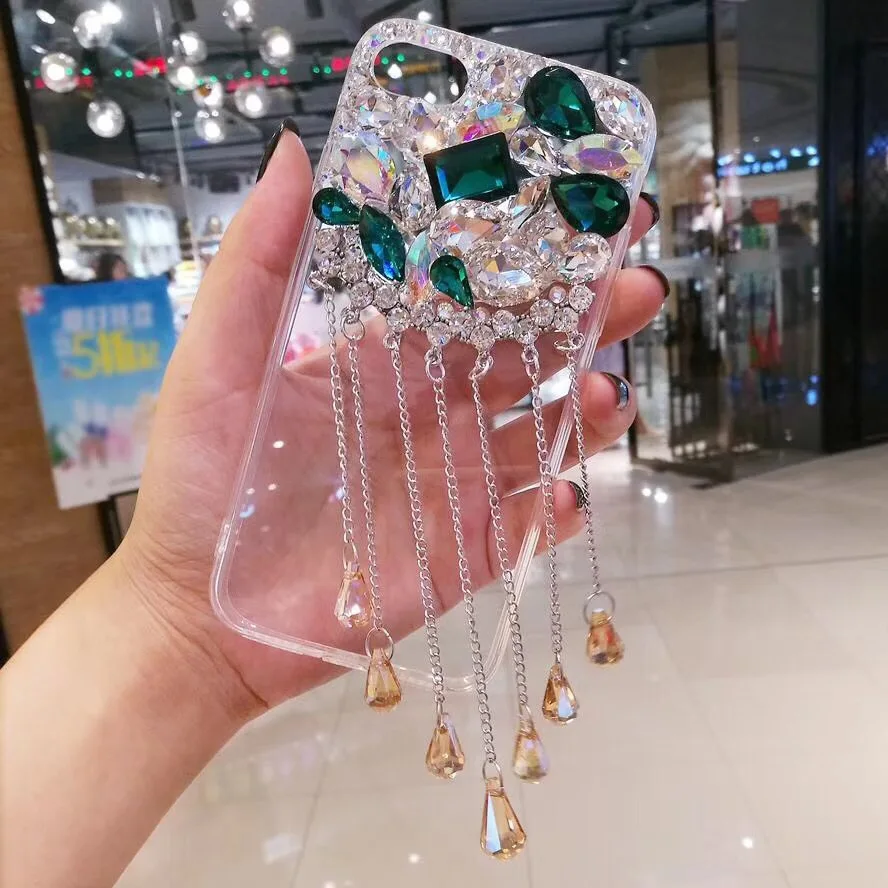 2018 новый дамский Стиль 3D Кристальный блестящий чехол для iPhone 5 5S 6S 6Plus 7 7Plus 8 Plus X