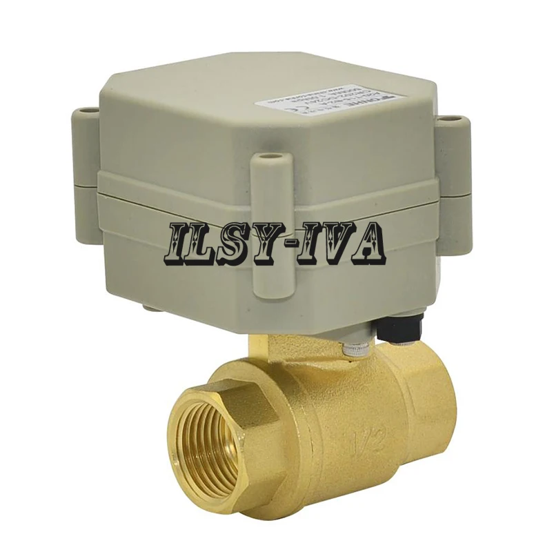 DN10 G3/8 &quotлатунный Электрический шаровой клапан двухсторонний CR02 два провода