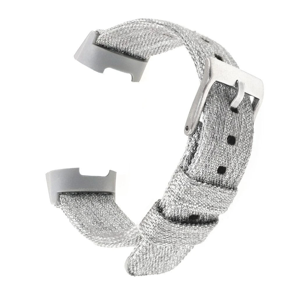 Grey-White YOOSIDE тканый холщовый спортивный ремешок для Fitbit Charge 3/Charge 3 SE заменить Мужские t фитнес умные браслеты для женщин и мужчин - Цвет: Grey-White