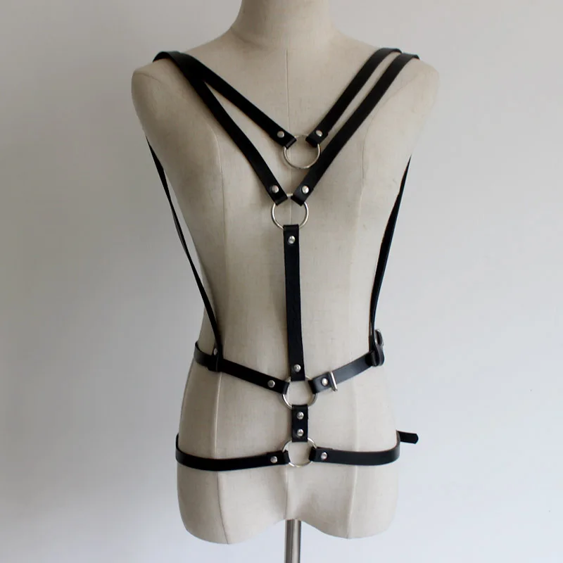 2020 готические подтяжки женский кожаный ремень сексуальный в стиле панк с
