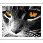 Картина по номерам сделай сам, Прямая поставка, 40x50, 50x5 см, черная, белая, Медвежья кошка, животное, холст, свадебное украшение, искусство, картина, подарок