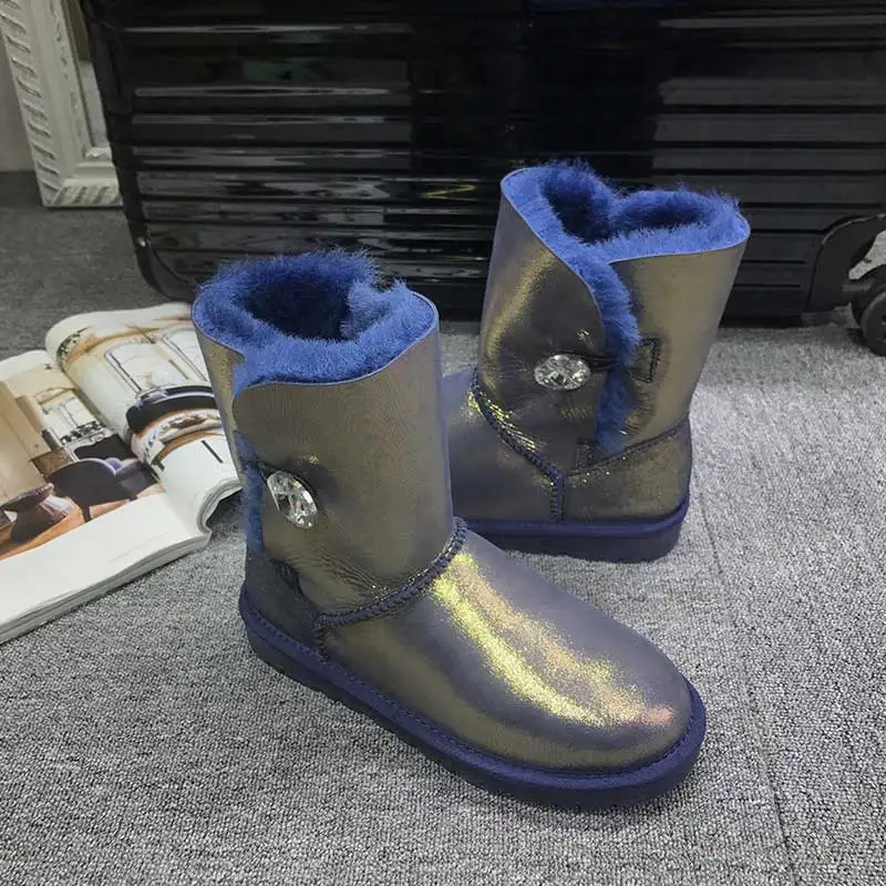 Новые стильные модные зимние ботинки лидер продаж женские однотонные мягкие