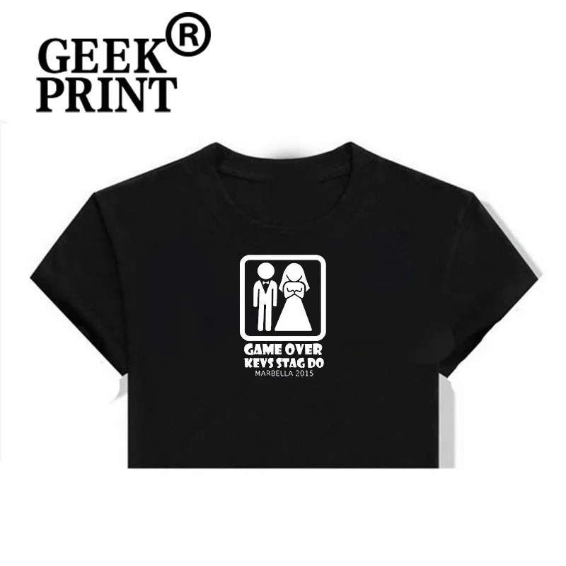 Женские топы KEVS STAG DO Game over футболки для леди забавная Девичья Ночная футболка топ