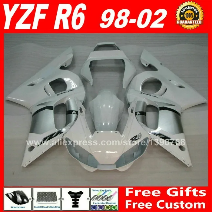 OEM заменить обтекатели комплект для 1998 2002 YAMAHA YZF R6 пластиковых деталей yzfr6 1999 2000 2001