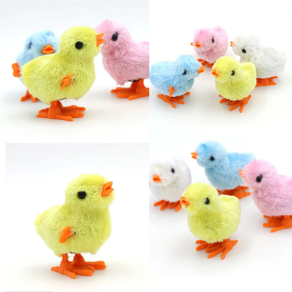 Wind Up Chick Toy Colored Chain Will Run On Clockwork Kawaii Jumping Chicken Children's Educational Toys | Игрушки и хобби
