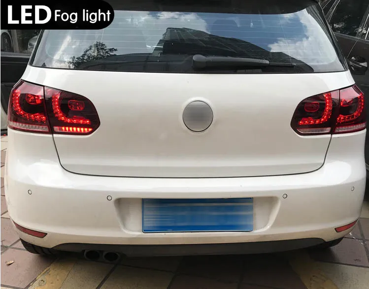 Для VW Golf 6 светодиодный задний светильник s 2009-2012 Golf mk6 автомобильный Стайлинг задний светильник аксессуары Задний фонарь задний фонарь DRL+ тормоз+ Парк+ сигнальный светодиодный