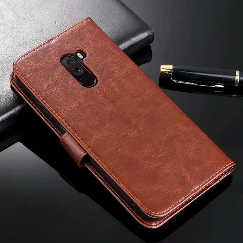 Винтаж кожаный держатель для карт с подставкой противоударный чехол Coque SONY XZ3