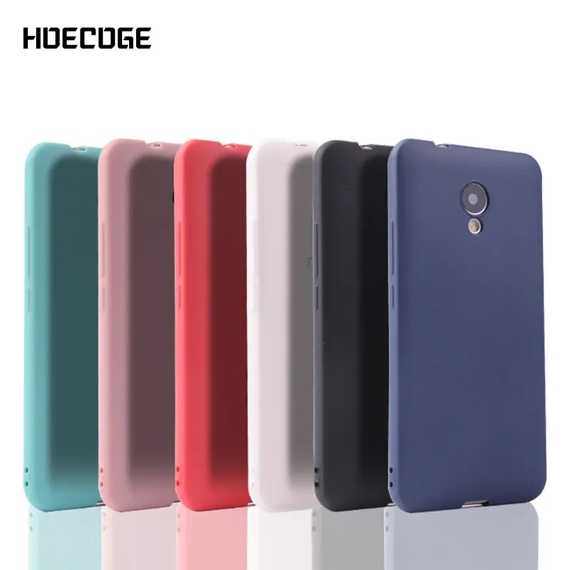 HOECOGE сплошной цвет мягкий силиконовый чехол для мобильного телефона Meizu M5s 5 2