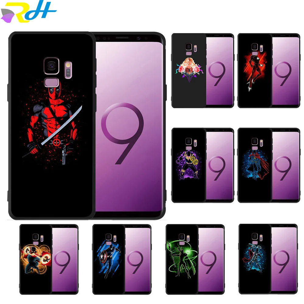 Мягкий Черный силиконовый чехол из ТПУ для Samsung Galaxy S8 S9 S10Plus Etui Avengers: Endgame S6 S7 Edge S10