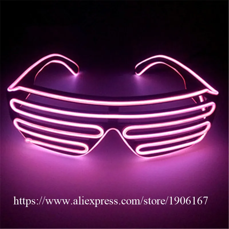 Модные солнцезащитные очки El Wire вечерние цветное светодиодное освещение с