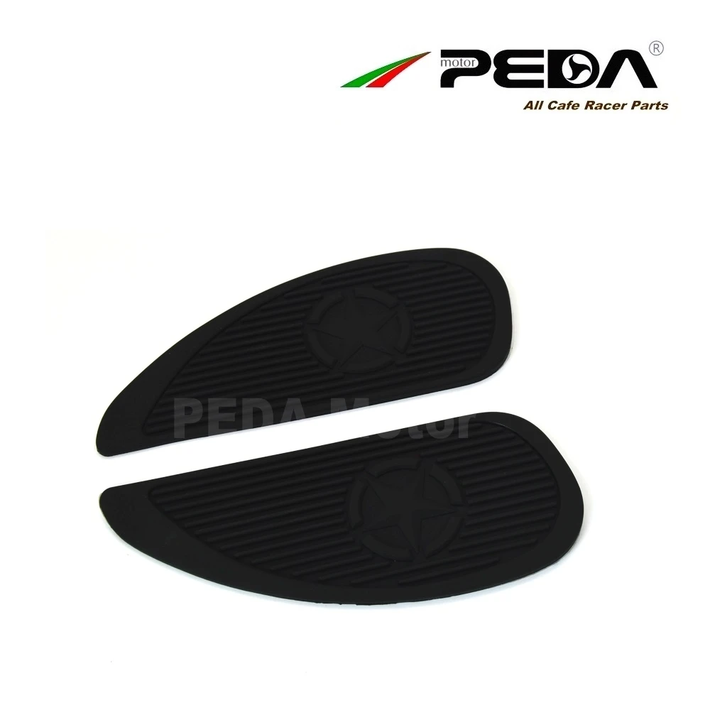 PEDA MOTOR Cafe Racer Tank Pads Knee Pad for Honda Suzuki Triumph Yamaha Motorcycle Protection W glue sticker 20cm (S) | Автомобили и