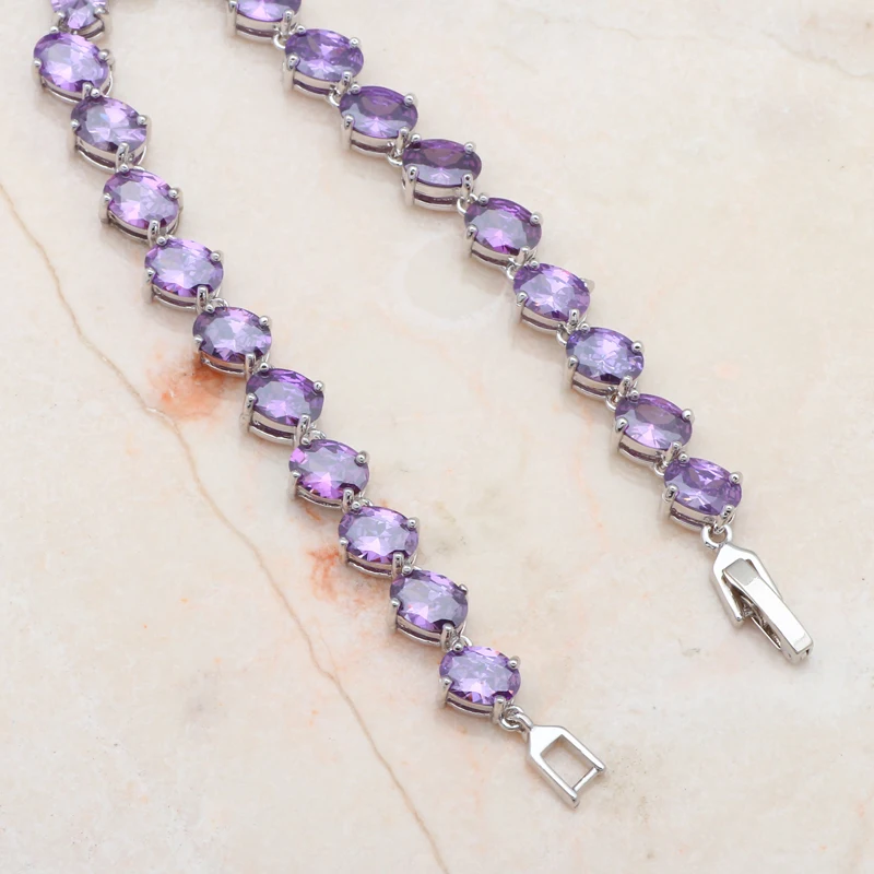 Изящные браслеты с кристаллами женские белые золотые фиолетовые циркониевые