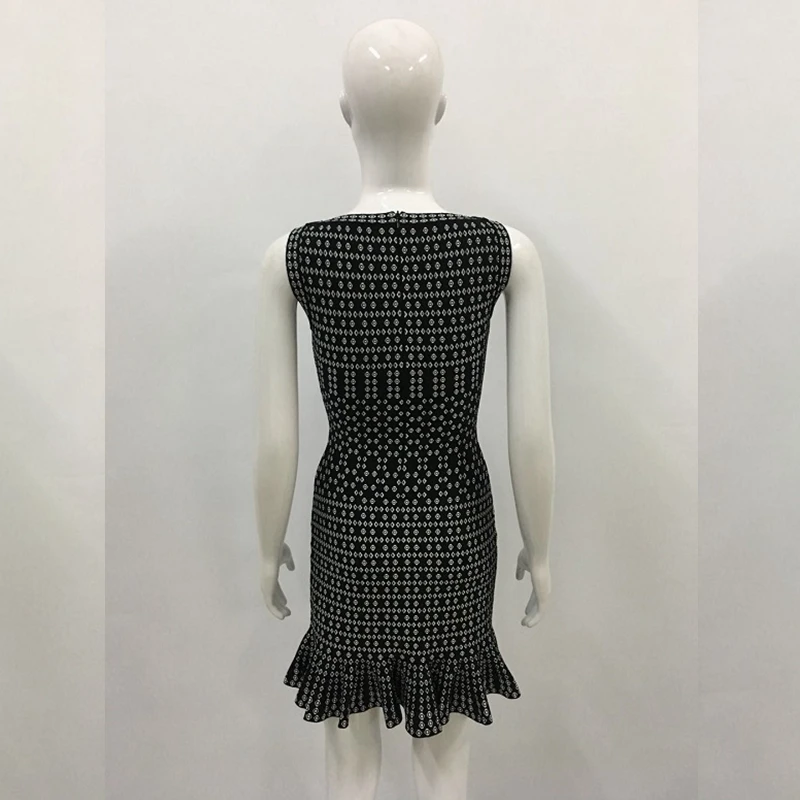 2019 элегантное новейшее летнее черное обвязанное платье без рукавов Сексуальное