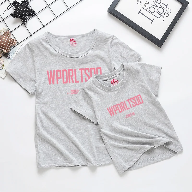 Одинаковые комплекты для семьи семейная футболка Одежда Мама и я летние футболки