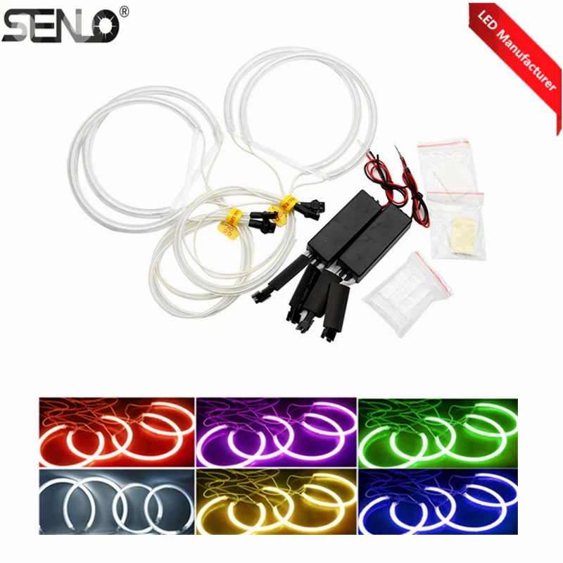

Автомобильные запчасти LED Angel Eye для BM W E46 Проектор CCFL Halo кольцевой свет DRL RGB меняющий цвет CE 5050 SMD CCFL LED отличный