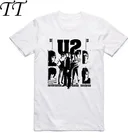 Футболка азиатского размера для мужчин и женщин с принтом рок-группы U2, летняя повседневная футболка из полиэстера с круглым вырезом и короткими рукавами HCP4113