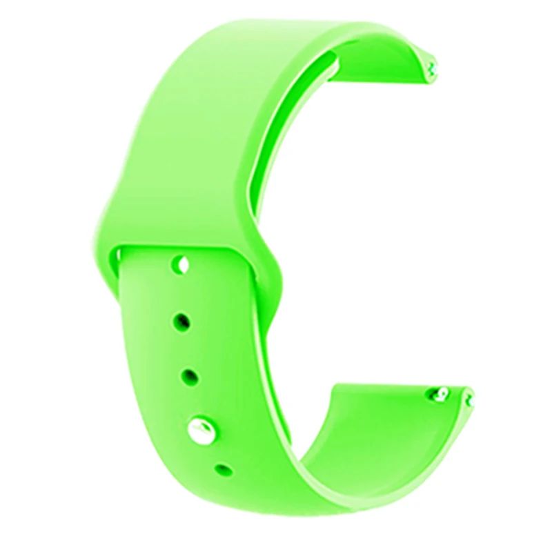 Green 20 мм/22 мм спортивный силиконовый ремешок для samsung Galaxy активные часы 42 46 мм длина браслета Шестерни S2 класса S3 Quick Release ремешок для часов - Цвет ремешка: Green
