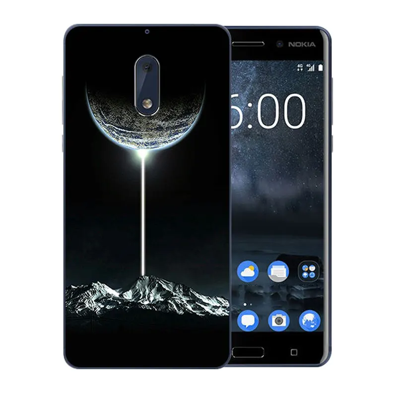 Мягкий чехол из ТПУ для Nokia 6 мягкий тонкий силиконовый с рисунком гримаса модная
