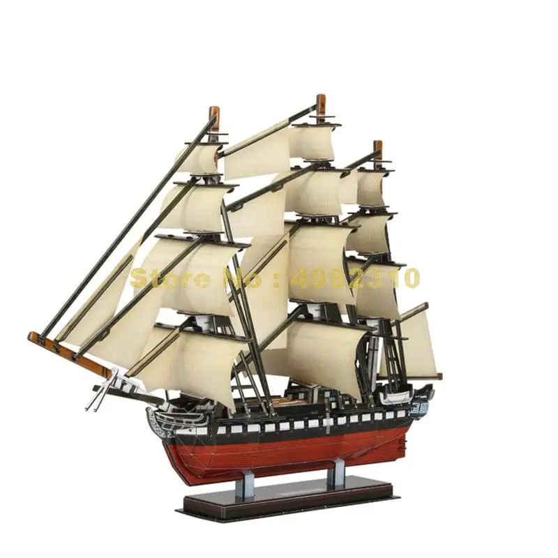 193 шт. парусная лодка корабль 3d Бумага головоломка игрушка|Пазлы| |