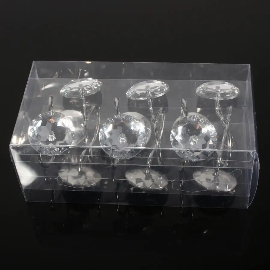 12 шт./кор. крючки для занавесок душа аксессуары украшения ванной комнаты|Шторы