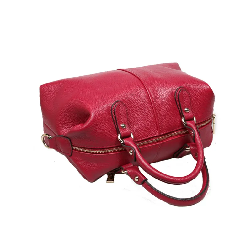 Женская сумка из натуральной кожи мессенджер Бостона черная тоут известный