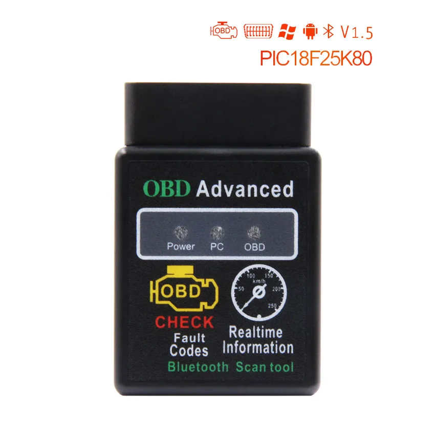 HH OBD ELM327 V1.5 wifi Bluetooth USB PIC18F25K80 чип OBD OBD2 диагностический считыватель кода сканер ELM 327 V1.5 OBD2 для Android/IOS/PC - Цвет: HH OBD