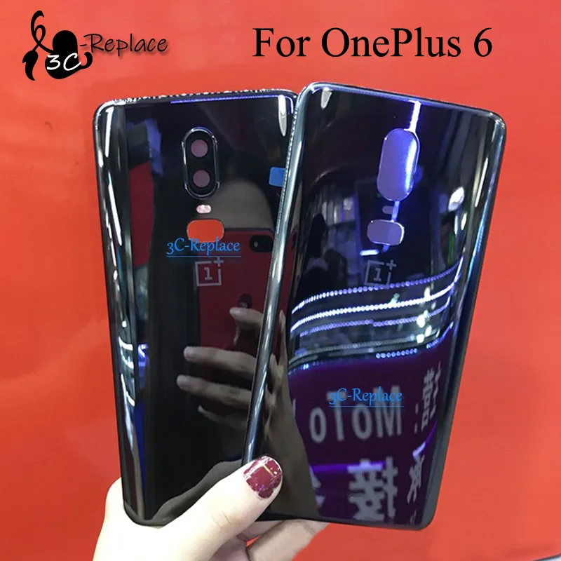 6,3 дюймов черный/белый/красный для OnePlus One Plus 6 A6000 A6003 задняя Батарея крышка дверца батарейного Корпус чехол сзади Стекло запчасти